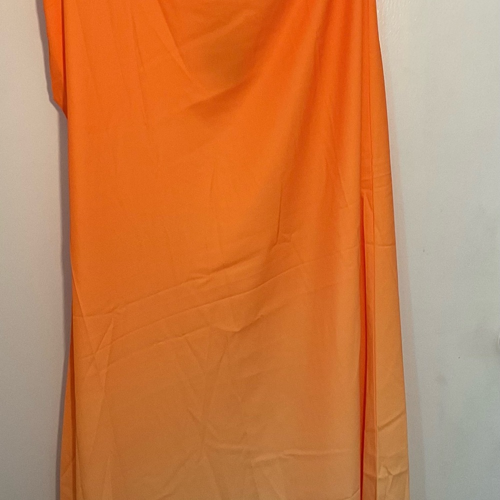 Elegant Orange Maxi Dress